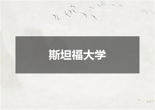 斯坦福大学