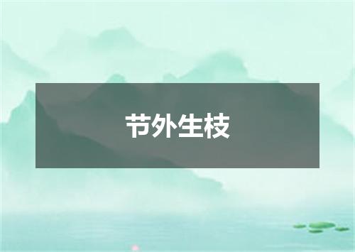 节外生枝