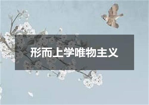 形而上学唯物主义