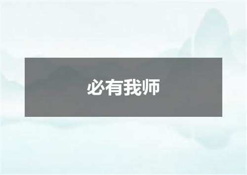 必有我师