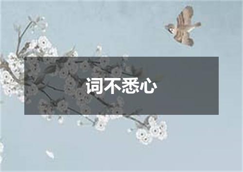 词不悉心