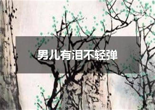 男儿有泪不轻弹