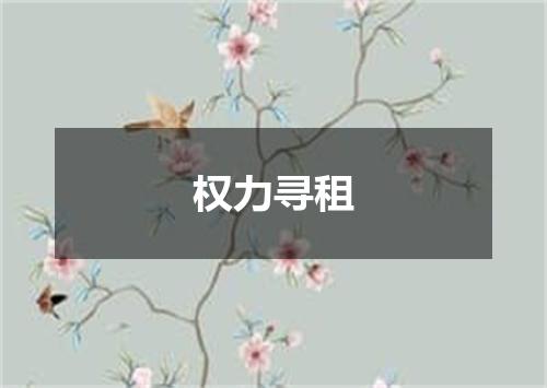 权力寻租