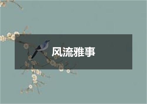 风流雅事