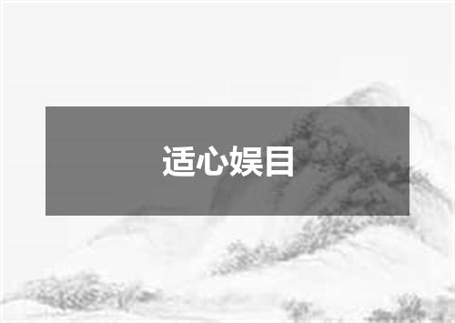 适心娱目