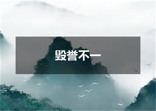 毁誉不一