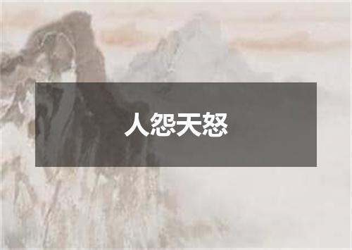 人怨天怒