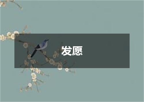 发愿