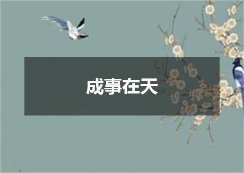 成事在天