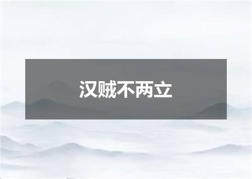汉贼不两立