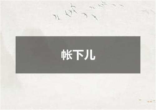 帐下儿