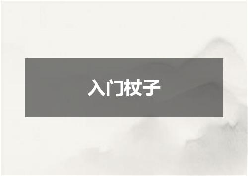 入门杖子