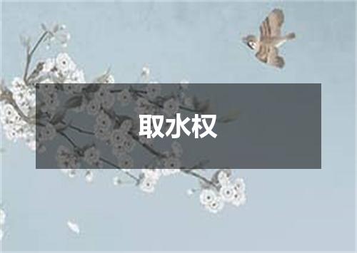取水权