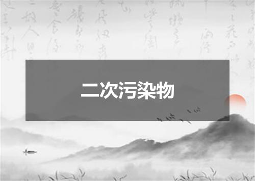 二次污染物