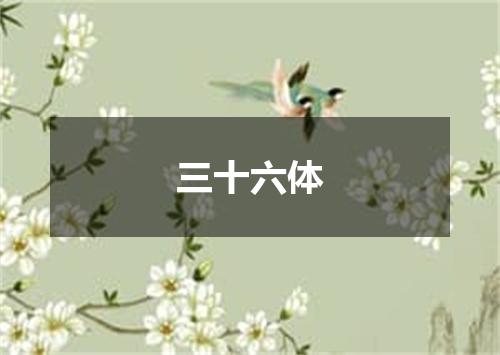 三十六体