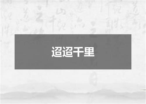 迢迢千里