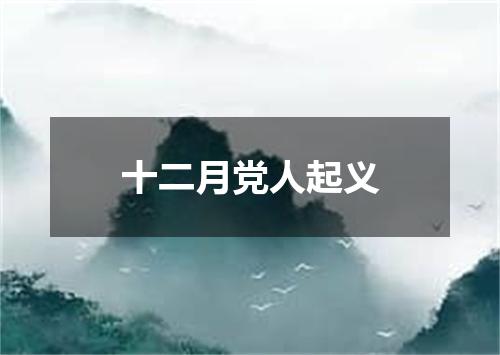 十二月党人起义