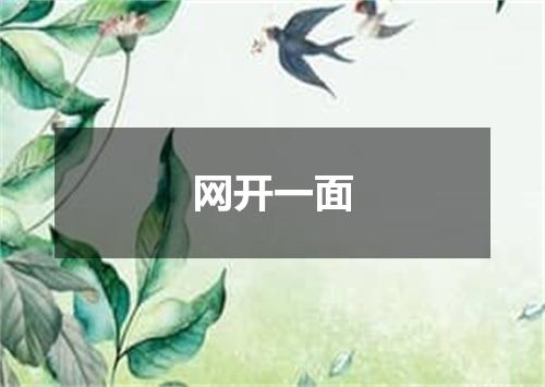 网开一面