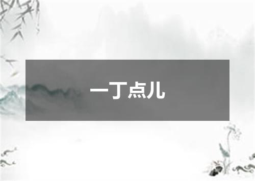 一丁点儿