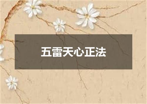 五雷天心正法