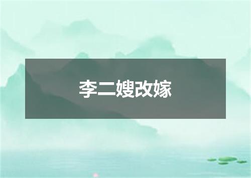 李二嫂改嫁
