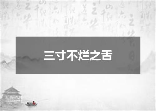三寸不烂之舌