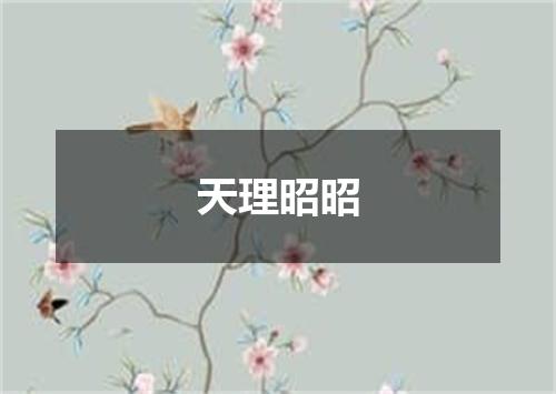 天理昭昭