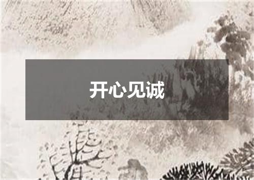 开心见诚