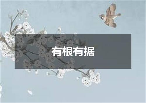 有根有据