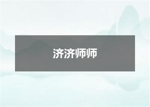 济济师师