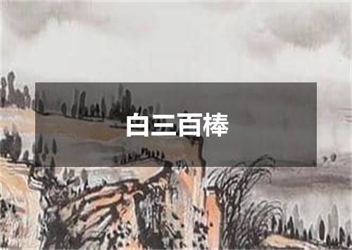 白三百棒