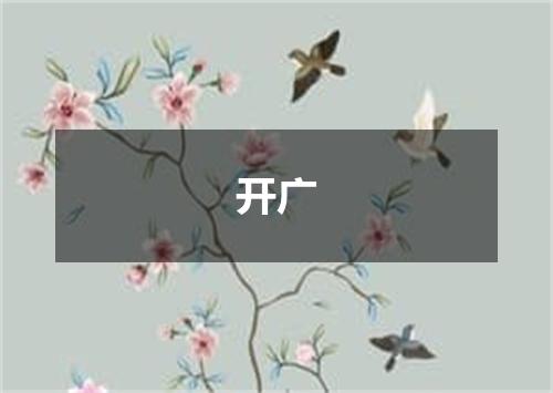 开广