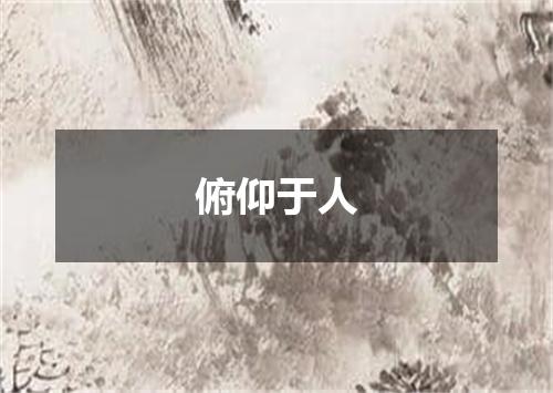 俯仰于人