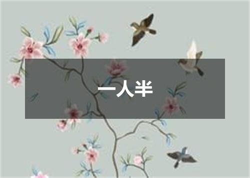 一人半