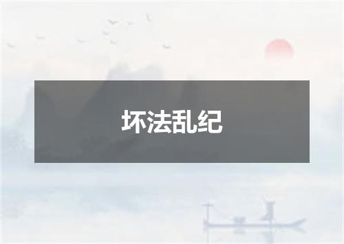 坏法乱纪
