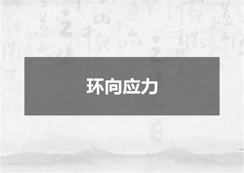 环向应力
