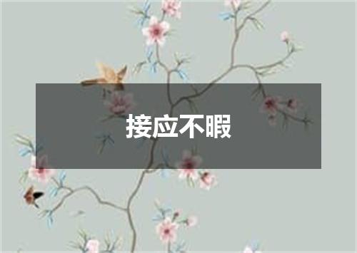 接应不暇