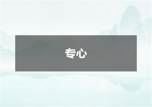 专心