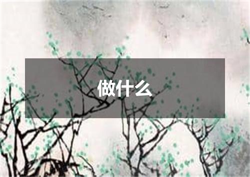 做什么