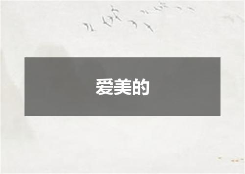 爱美的