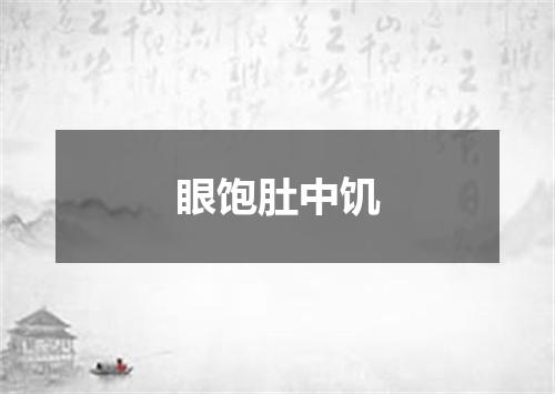 眼饱肚中饥