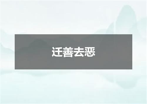 迁善去恶