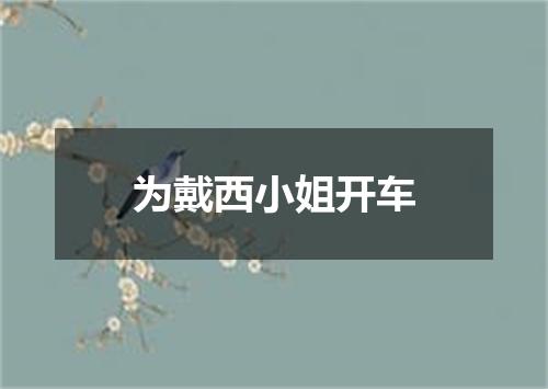 为戴西小姐开车