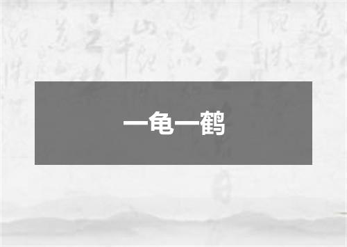 一龟一鹤