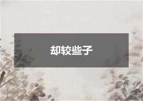 却较些子