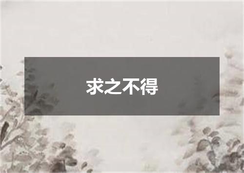 求之不得