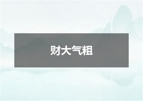 财大气粗