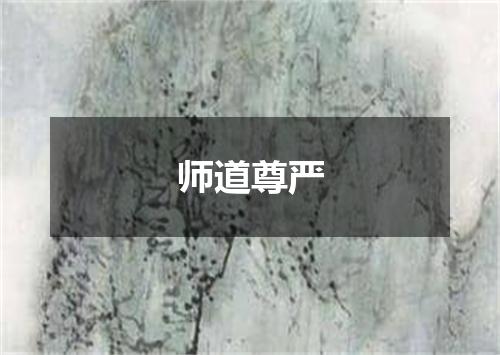 师道尊严
