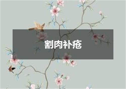 割肉补疮