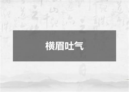 横眉吐气